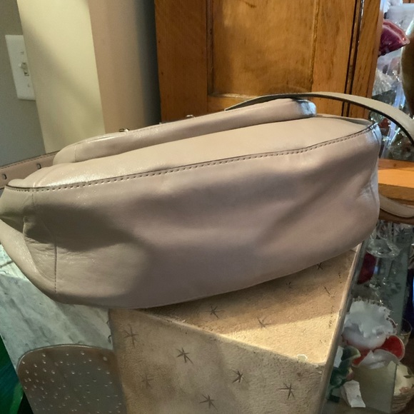 Coach Kristin Leather Shoulder Bag Cross Body Fawn Silver Hardware 13" X 11" #L1 - Picture 9 of 9